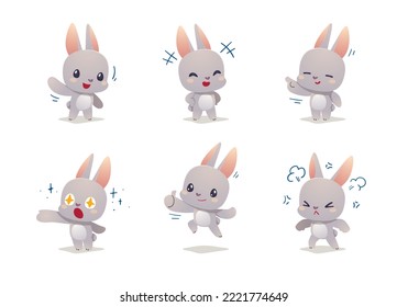 colección RABBIT de mascota del personaje de dibujos animados de animales