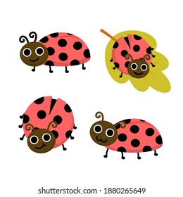 conjunto de caracteres animales con Ladybug