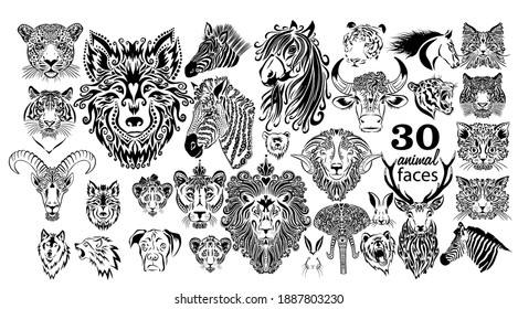 Tigers Vintage Old School Tattoo Collection Stock Vector (Royalty Free ...