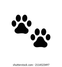 Conjunto de huellas animales, oso, lobo, perro, gato, ilustración vectorial eps10.