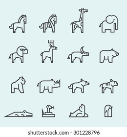 Set Of Animal Icon.