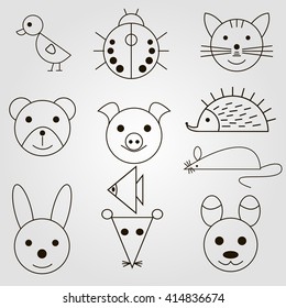 Set of Animal icon.