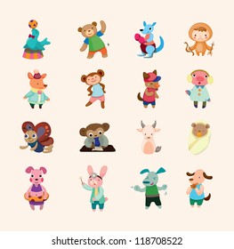 set of animal icons