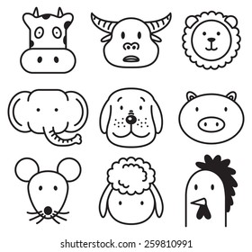 set of animal icons