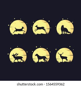 Set of Animal Logo Design Template