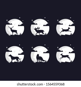 Set of Animal Logo Design Template