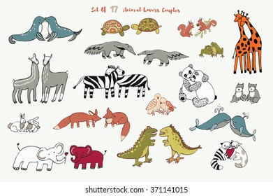 set of animal lovers couples