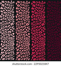 Set of animal print background