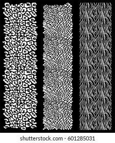 Set of animal print background