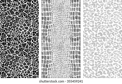 Set of animal print patterns