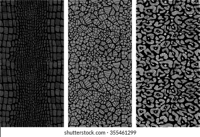 Set of animal print patterns