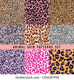 set of animal print vector patterns