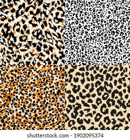 set of animal print vector patterns