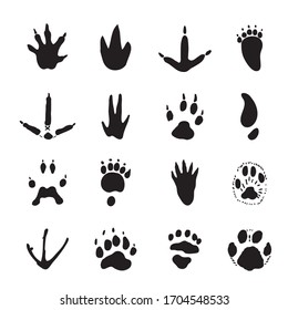 Set Animal Spoor Footprints Element Icon Stock Vector (Royalty Free ...