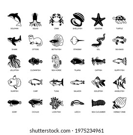 Set of animal thin line and pixel perfect icons for any web and app project. 
