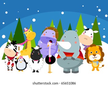 set of animals