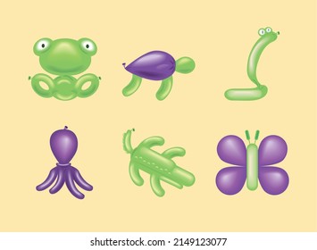 set of animals balloons decoration