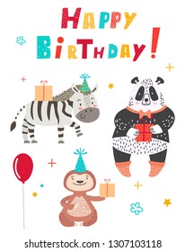 set of animals for a birthday