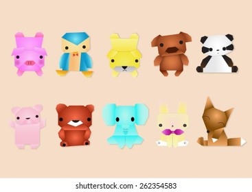 Set of animals. Cartoon and vector
