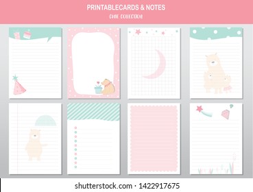 Set of animals and cute vector cards,bears,baby shower,printable,  tags,cards,templates,Notes, Stickers, Labels,Scrap booking, Congratulations, Invitations,Vector illustrations