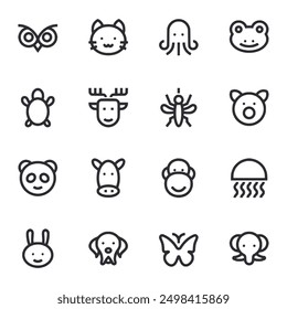 set of animals icon vector