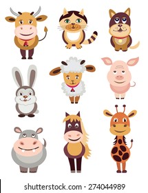 set of animals icons (vector illustration)