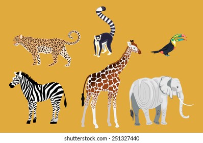 set of animals - illustration