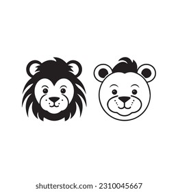 set of animals logos, vector logo, safari animal illustration, vector logo set,