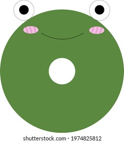 set of animals, pets in the form of a donut circle. transparent background