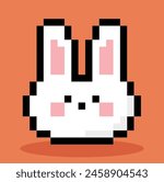 Set of animals pixel art, vector.