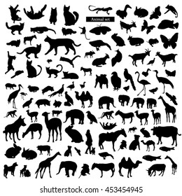 Set of animals silhouettes