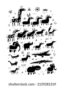 set of animals vector illustration