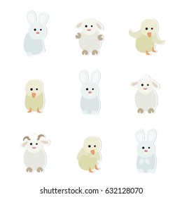 Set of animals - vector illustration
