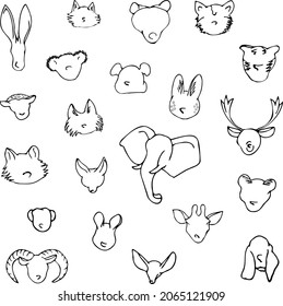 a set of animals without muzzles