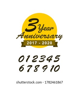 Set of Anniverary template design