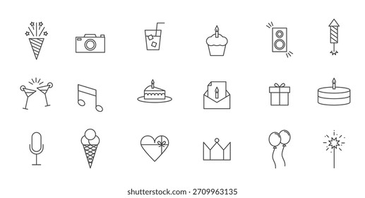 set of anniversaire vector illustration