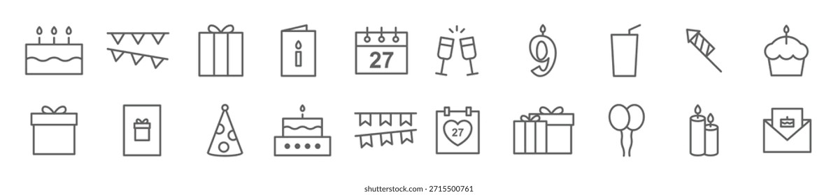set of anniversaire vector illustration