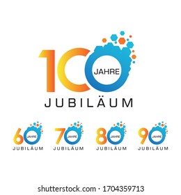 set anniversary abstract logo vector