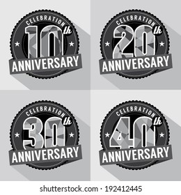 Set of Anniversary Celebration Design