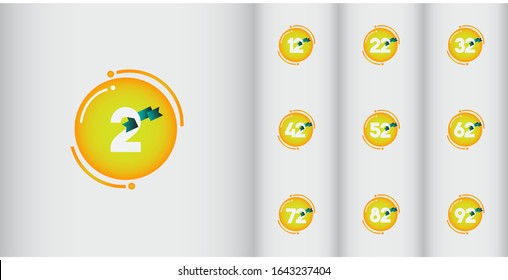 set anniversary celebration vector concept template design illustration