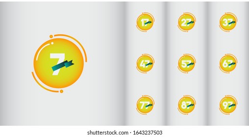 set anniversary celebration vector concept template design illustration