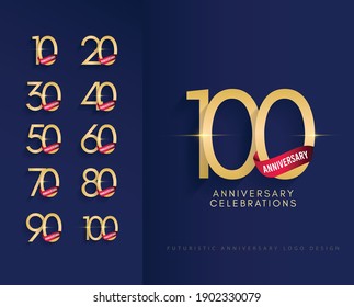 set anniversary celebrations logo concept.