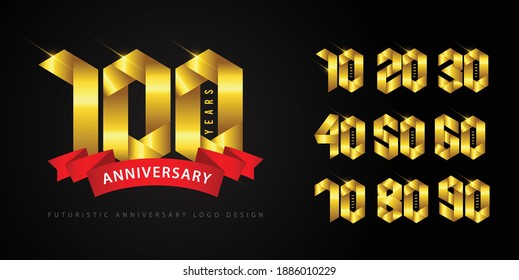 Set anniversary design logo concept. 