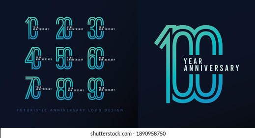 Set anniversary design logo concept
