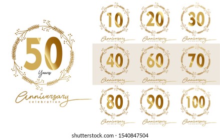 Set of Anniversary emblems , anniversary template design for web, game ,Creative poster, booklet, leaflet, flyer, magazine, invitation card