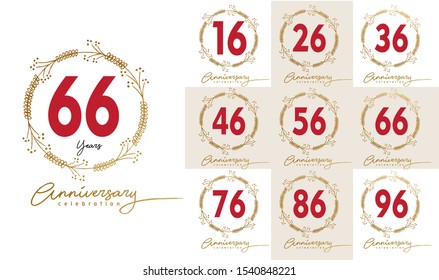 Set of Anniversary emblems , anniversary template design for web, game ,Creative poster, booklet, leaflet, flyer, magazine, invitation card