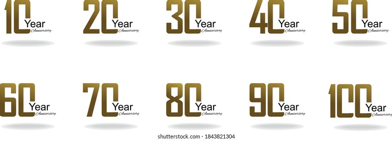 Juego de emblemas del aniversario , diseño de plantilla de aniversario para web, juego ,Afiche creativo, folleto, volante, revista, tarjeta de invitación