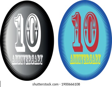 Set of anniversary icon. number design