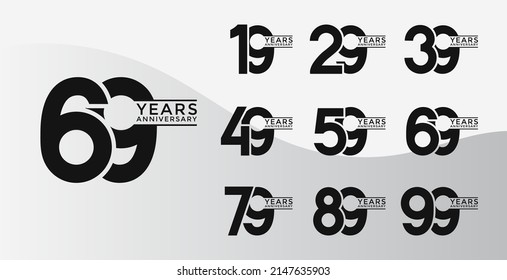 Lotipo del juego de Aniversario color negro plano con fondo blanco para celebración