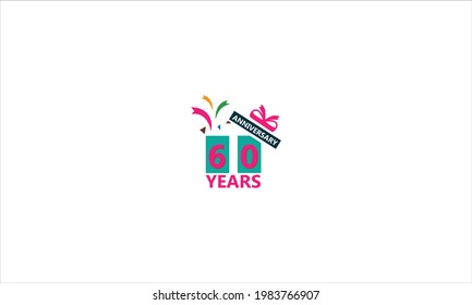 set of anniversary logotype with multiple line style gift for celebration event greeting card invitation and wedding celebration icon design logo
